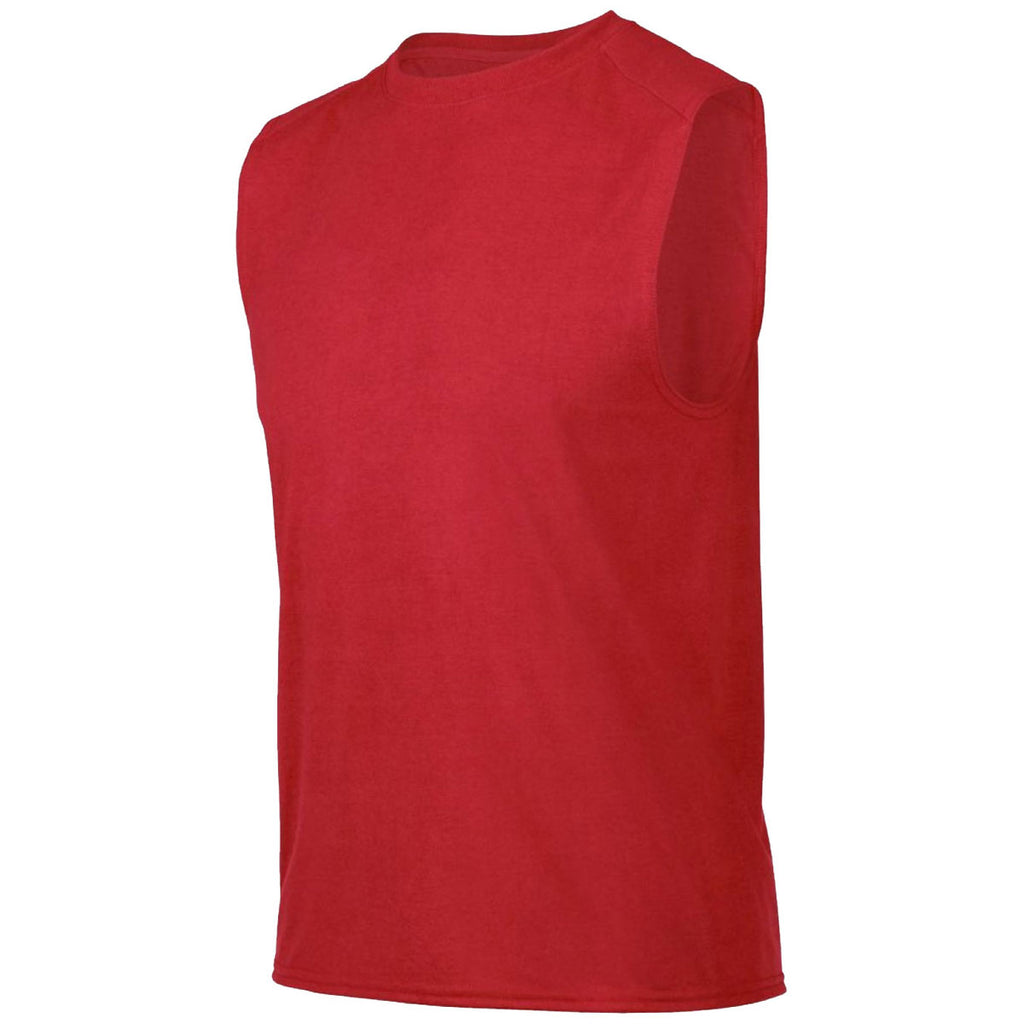 Gildan Men's Red Performance Sleeveless T-Shirt