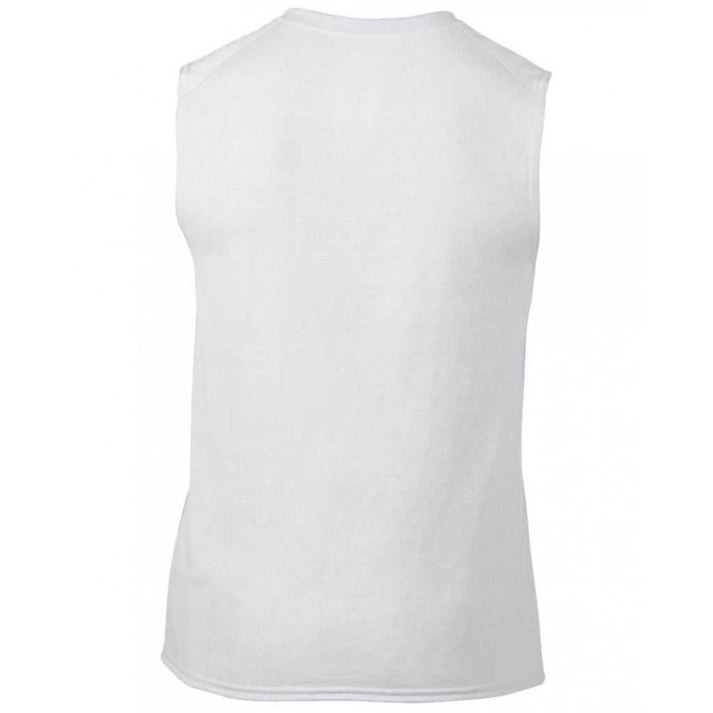 Gildan Men's White Performance Sleeveless T-Shirt