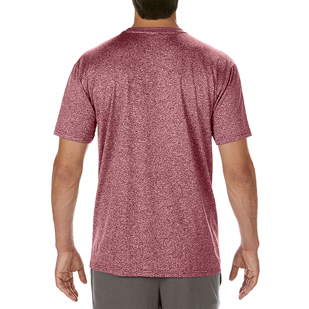 Gildan Men's Heather Sport Dark Maroon Performance Core T-Shirt