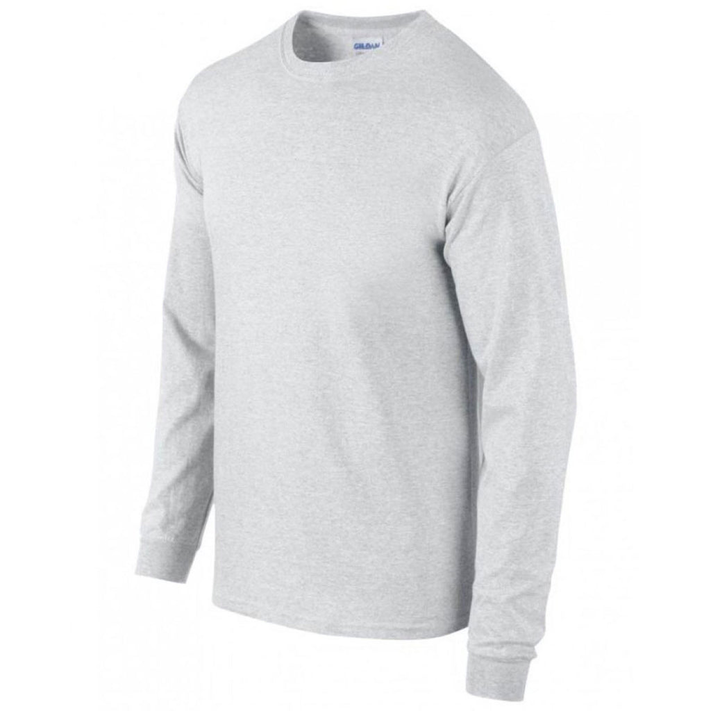 Gildan Men's Ash Ultra Cotton Long Sleeve T-Shirt