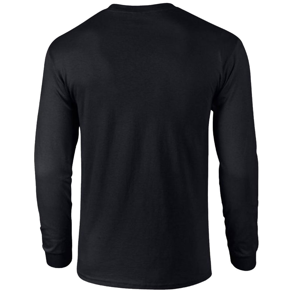 Gildan Men's Black Ultra Cotton Long Sleeve T-Shirt