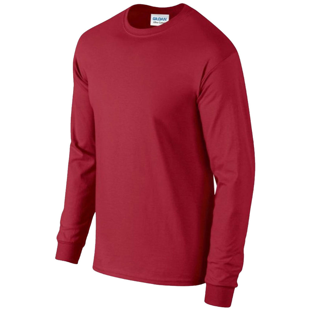 Gildan Men's Cardinal Red Ultra Cotton Long Sleeve T-Shirt