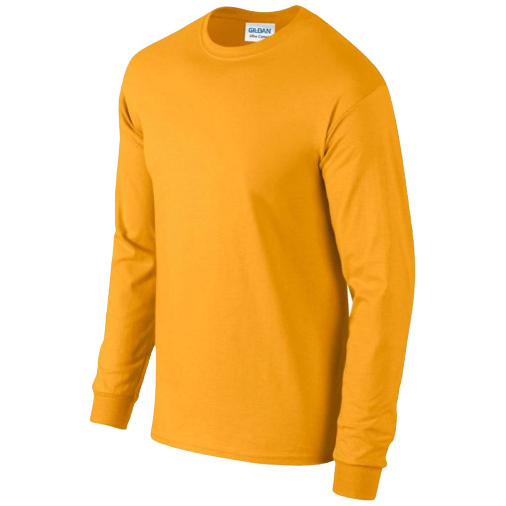 Gildan Men's Gold Ultra Cotton Long Sleeve T-Shirt