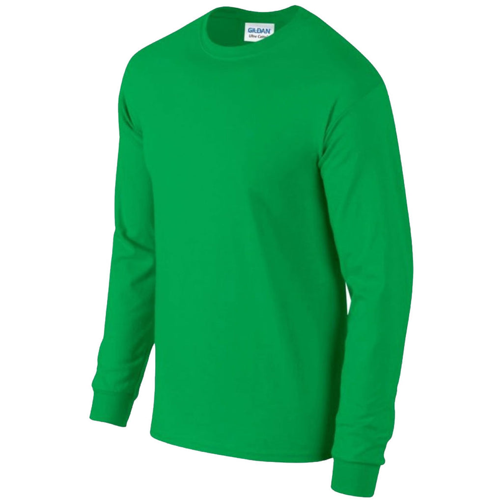 Gildan Men's Irish Green Ultra Cotton Long Sleeve T-Shirt