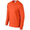 Gildan Men's Orange Ultra Cotton Long Sleeve T-Shirt