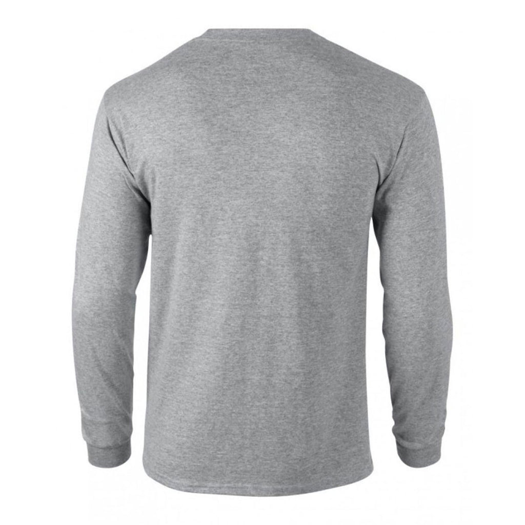 Gildan Men's Sport Grey Ultra Cotton Long Sleeve T-Shirt