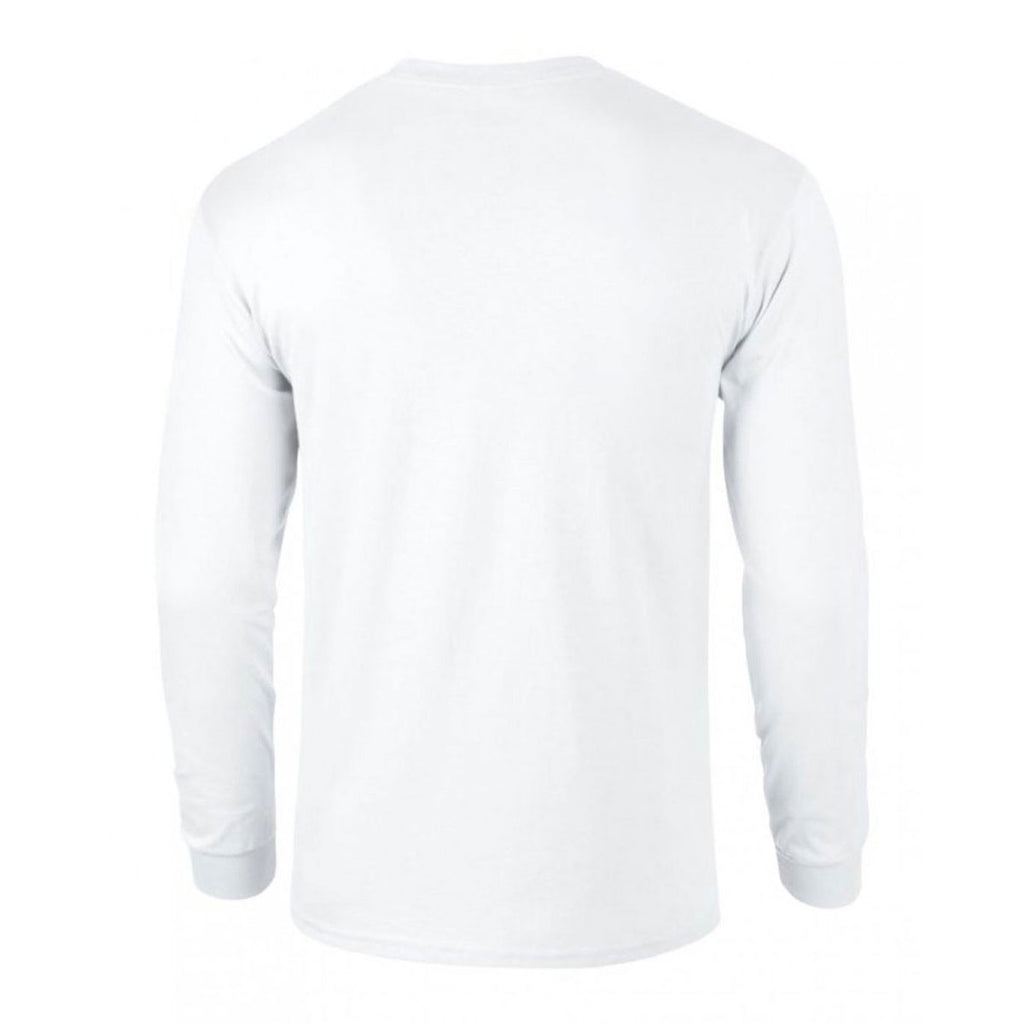 Gildan Men's White Ultra Cotton Long Sleeve T-Shirt