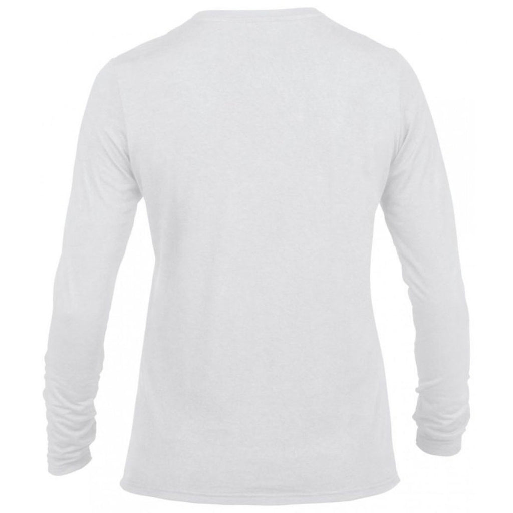 Gildan Women's White Performance Long Sleeve T-Shirt
