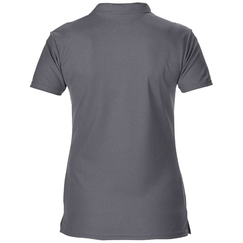 Gildan Women's Charcoal Performance Double Pique Polo Shirt