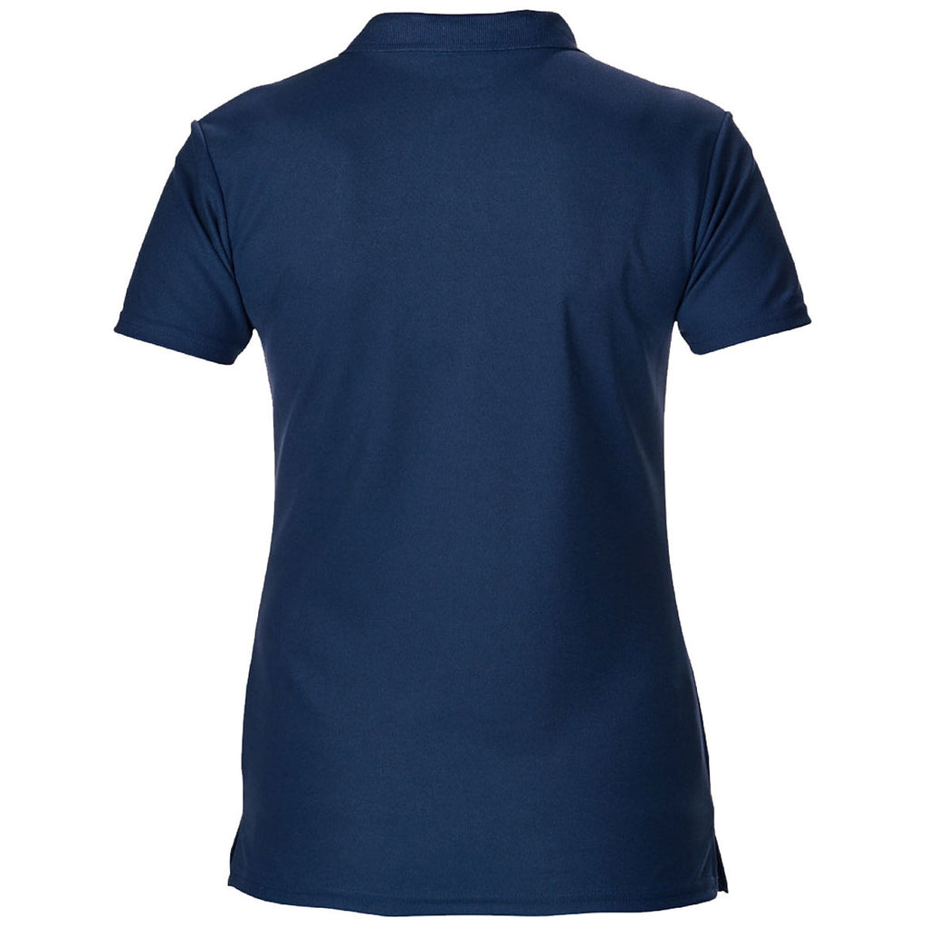 Gildan Women's Navy Performance Double Pique Polo Shirt