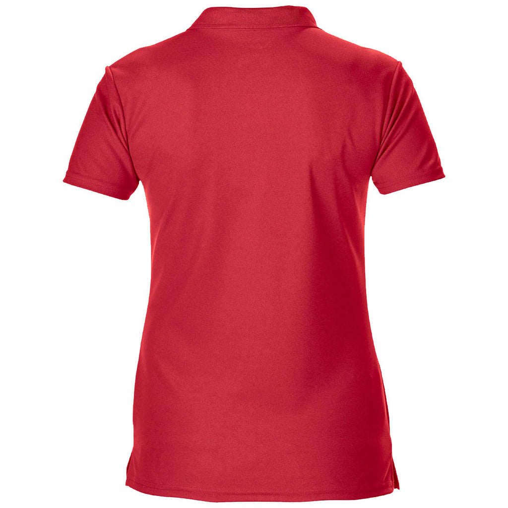 Gildan Women's Red Performance Double Pique Polo Shirt