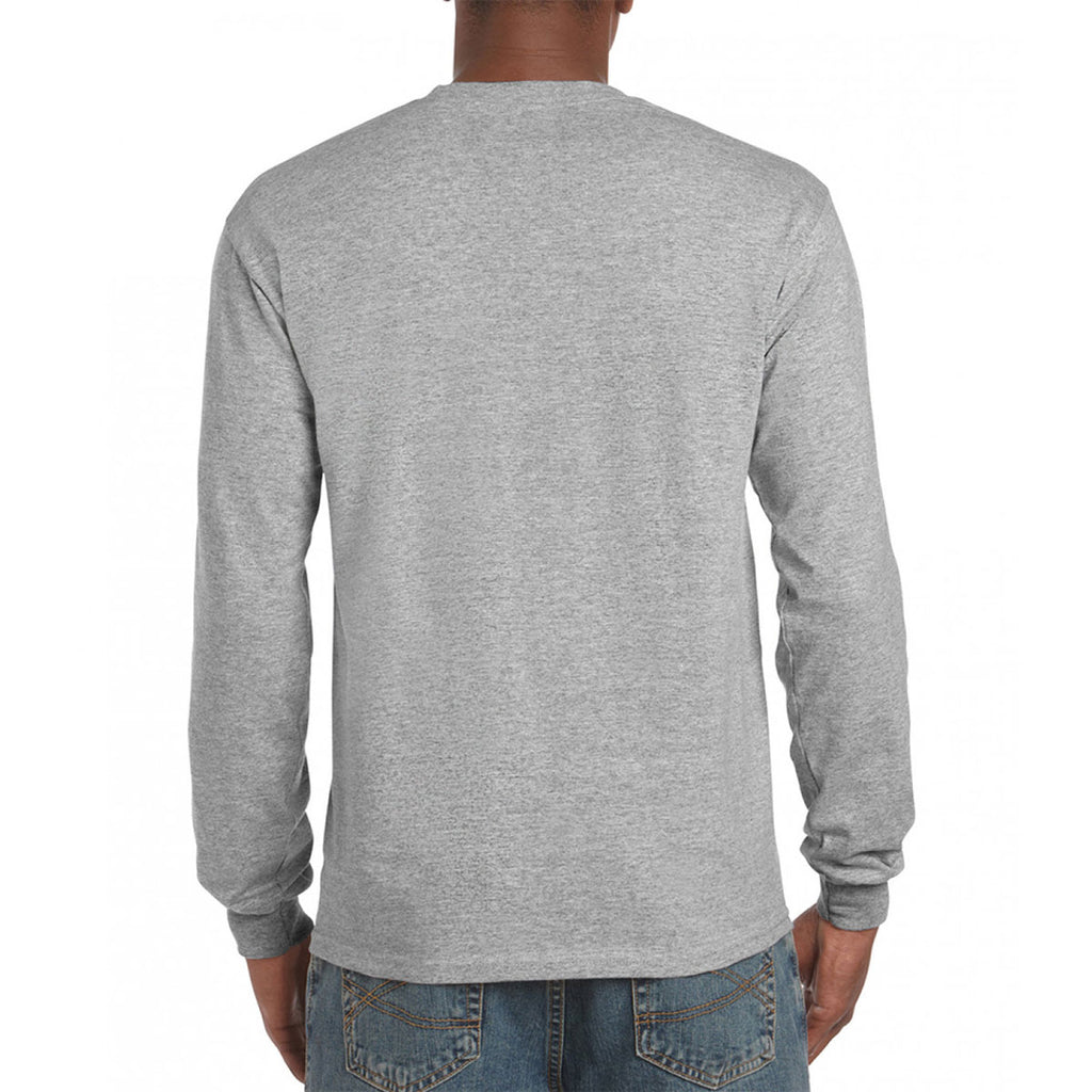 Gildan Men's Sport Grey Hammer Heavyweight Long Sleeve T-Shirt
