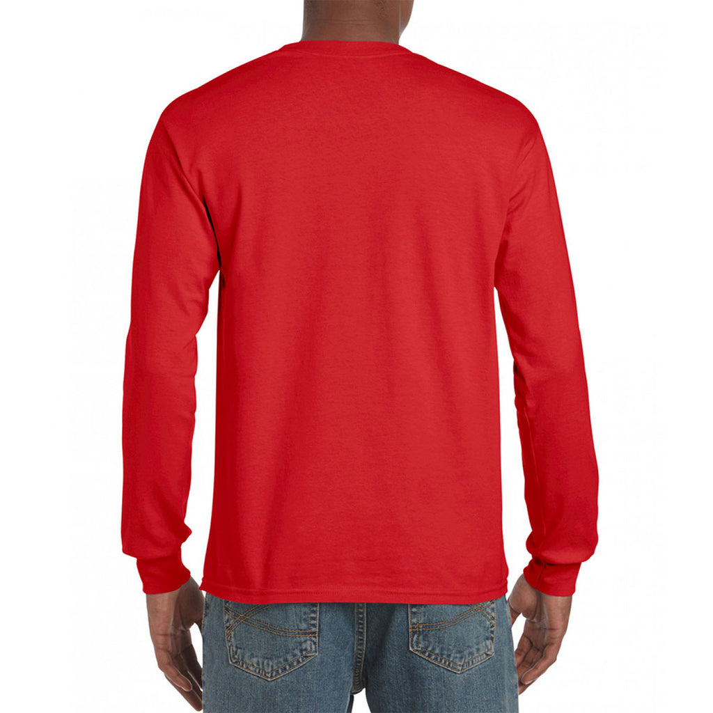 Gildan Men's Sport Scarlet Red Hammer Heavyweight Long Sleeve T-Shirt