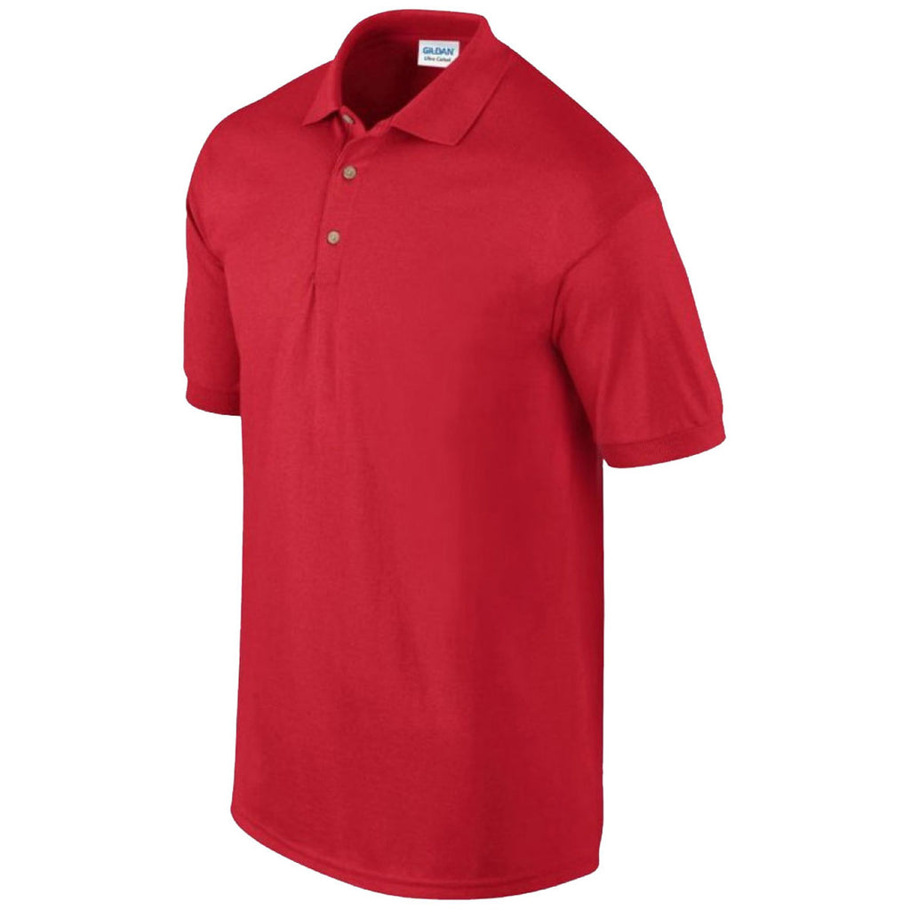 Gildan Men's Red Ultra Cotton Pique Polo Shirt