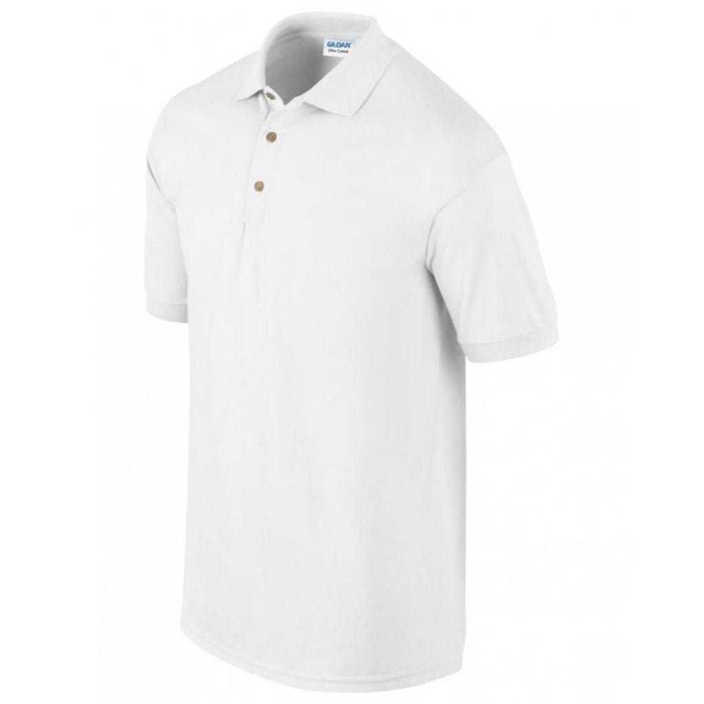 Gildan Men's White Ultra Cotton Pique Polo Shirt
