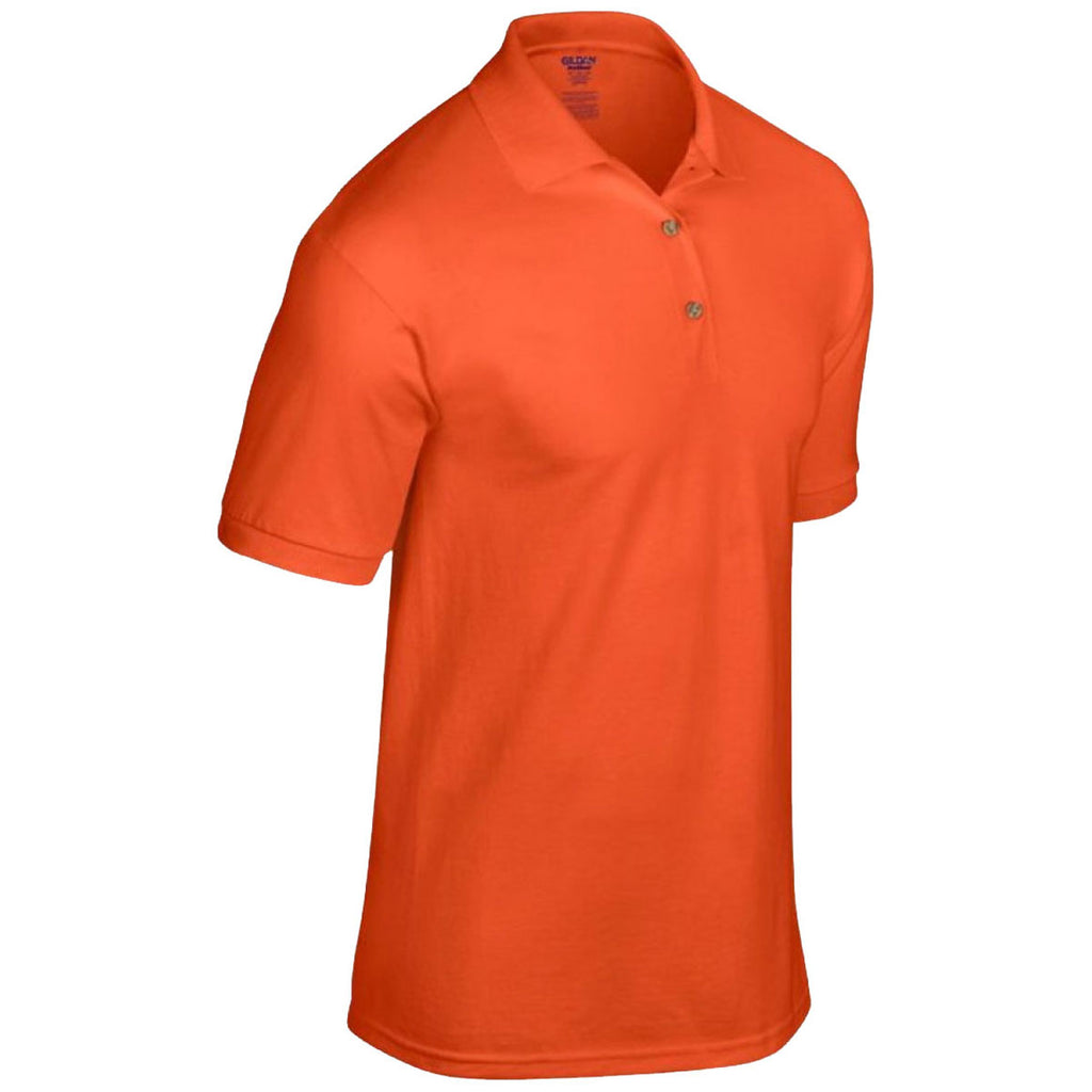 Gildan Men's Orange DryBlend Jersey Polo Shirt
