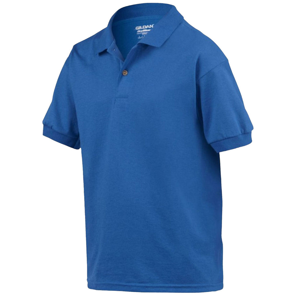 Gildan Youth Royal DryBlend Jersey Polo Shirt