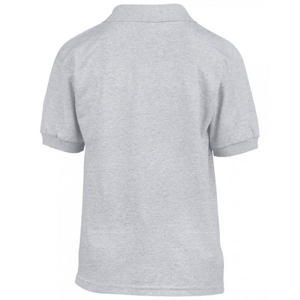 Gildan Youth Sport Grey DryBlend Jersey Polo Shirt