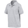 Gildan Youth Sport Grey DryBlend Jersey Polo Shirt