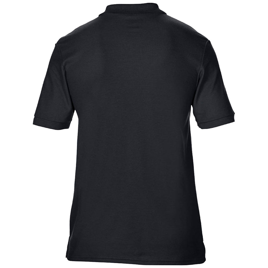 Gildan Men's Black DryBlend Double Pique Polo Shirt