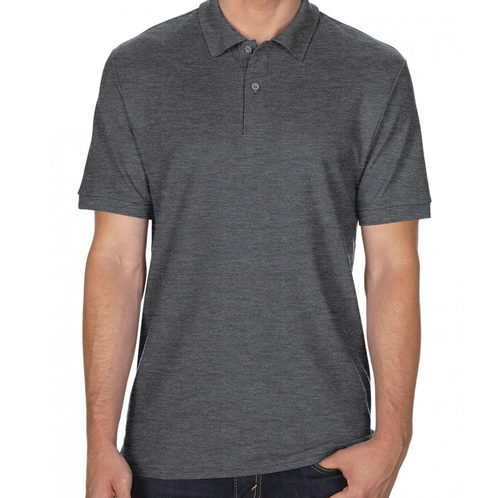 Gildan Men's Dark Heather DryBlend Double Pique Polo Shirt