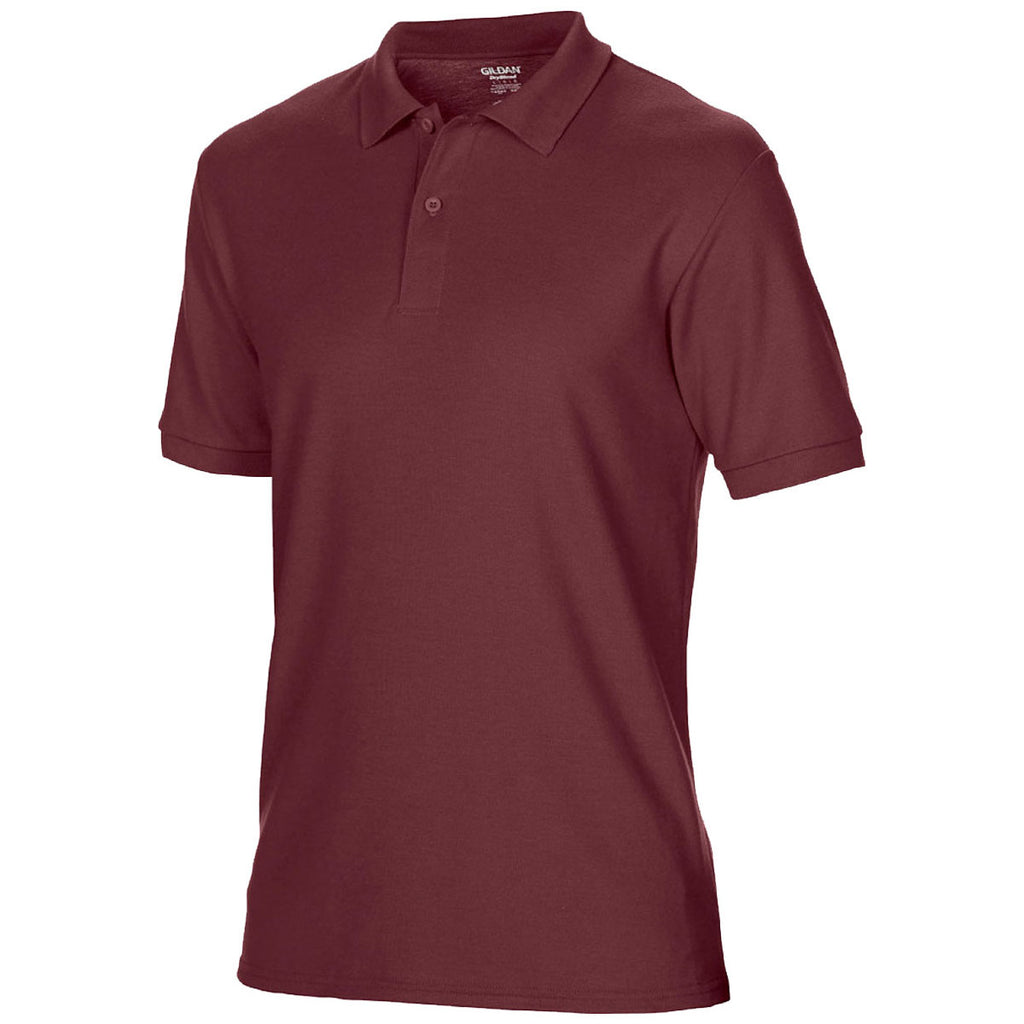 Gildan Men's Maroon DryBlend Double Pique Polo Shirt
