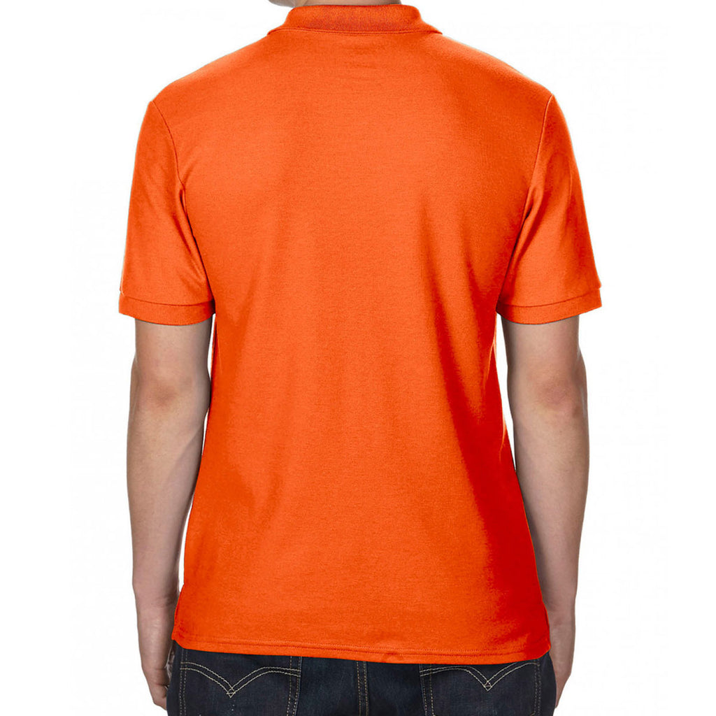 Gildan Men's Orange DryBlend Double Pique Polo Shirt