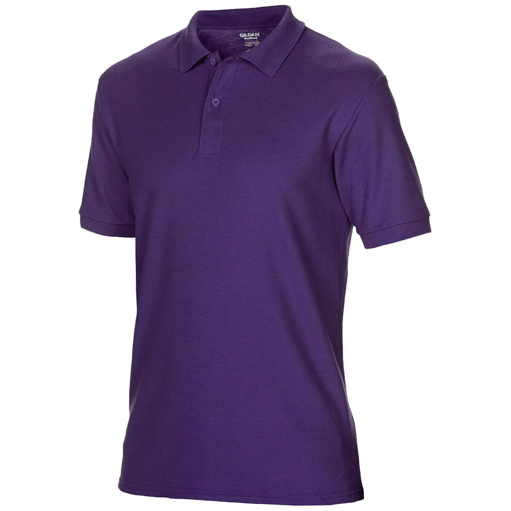 Gildan Men's Purple DryBlend Double Pique Polo Shirt