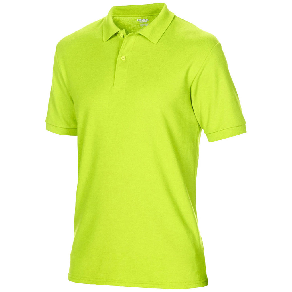 Gildan Men's Safety Green DryBlend Double Pique Polo Shirt