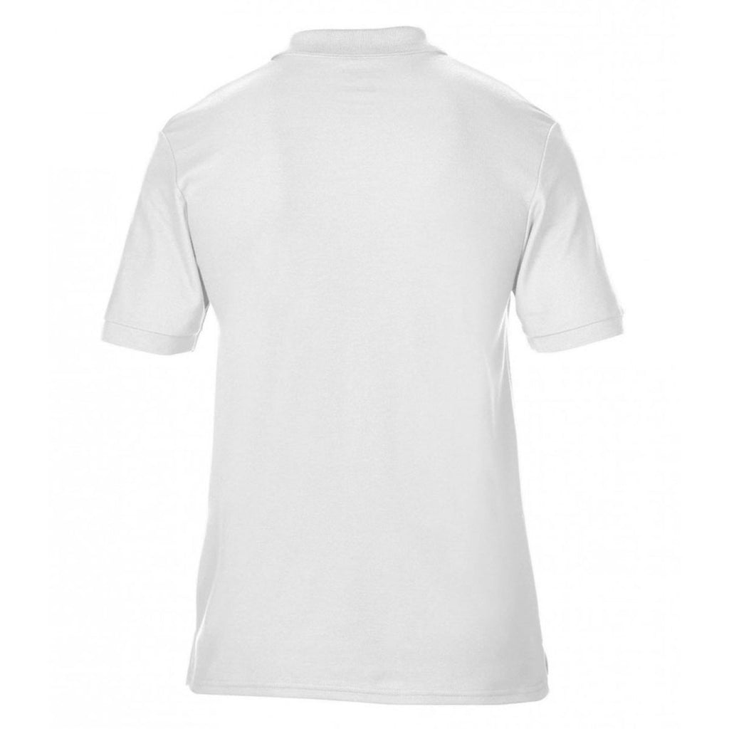 Gildan Men's White DryBlend Double Pique Polo Shirt