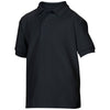 Gildan Youth Black DryBlend Double Pique Polo Shirt