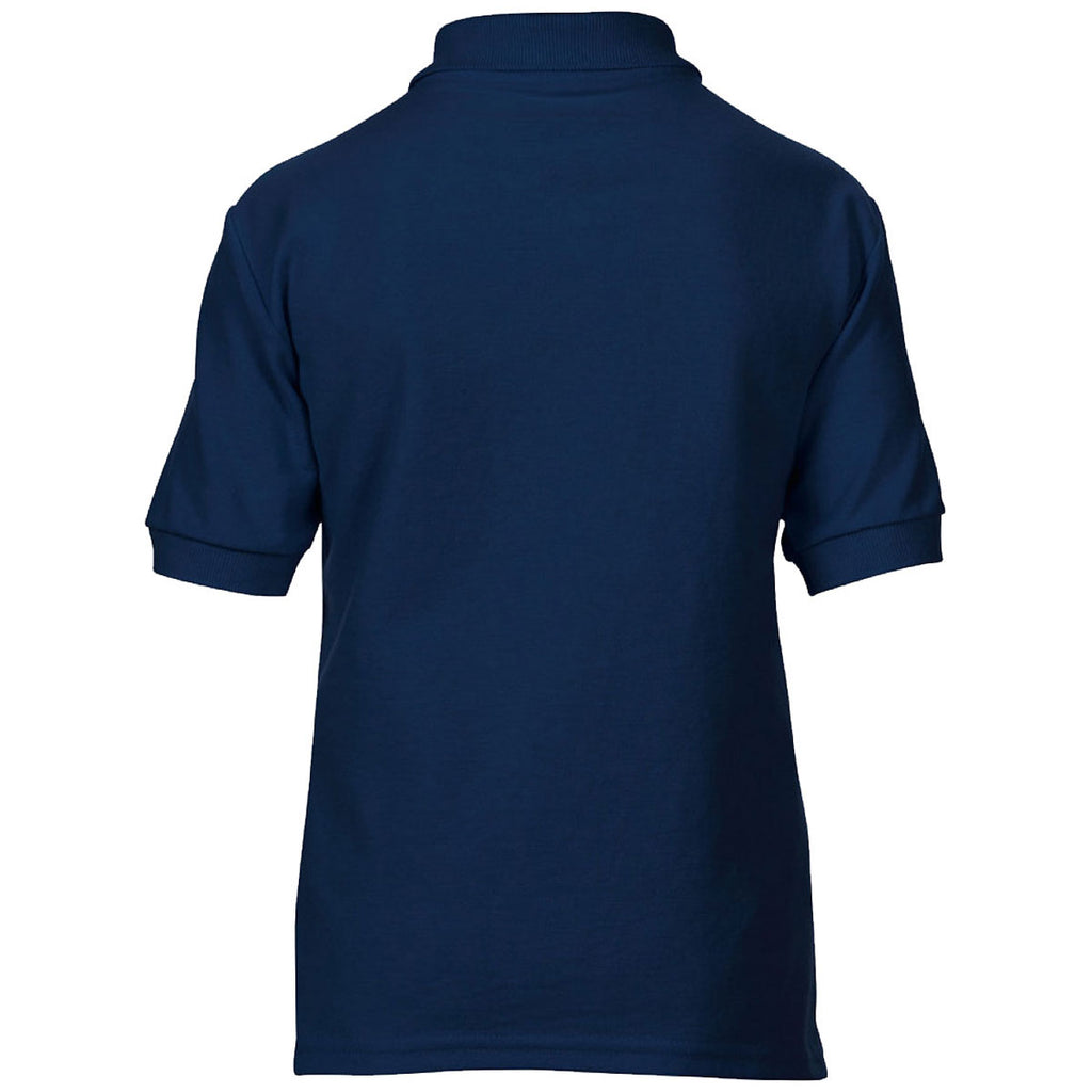 Gildan Youth Navy DryBlend Double Pique Polo Shirt