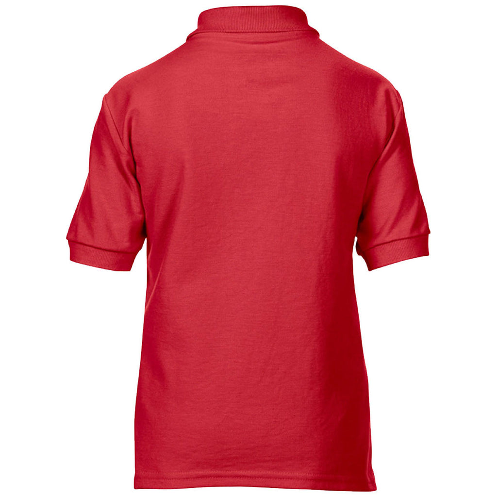 Gildan Youth Red DryBlend Double Pique Polo Shirt