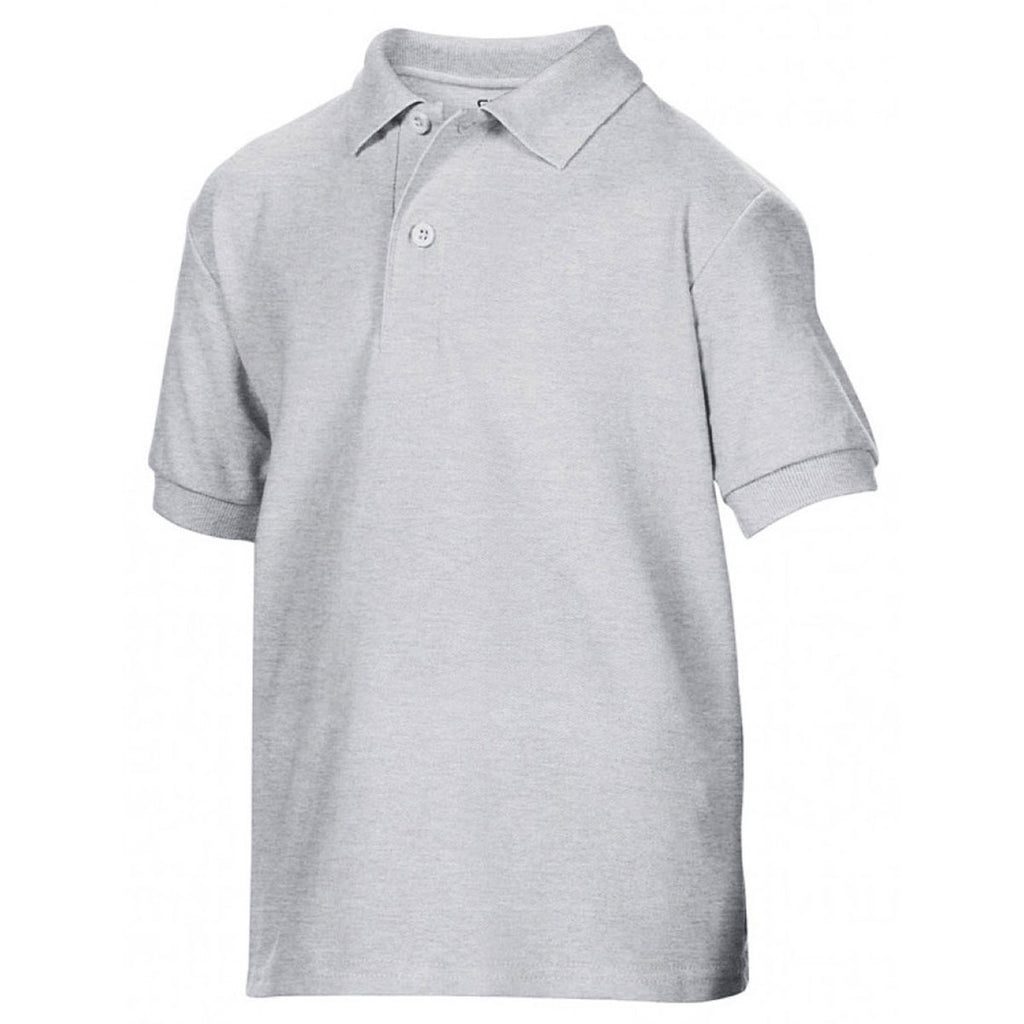 Gildan Youth Sport Grey DryBlend Double Pique Polo Shirt