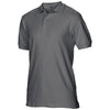 Gildan Men's Charcoal Premium Cotton Double Pique Polo Shirt