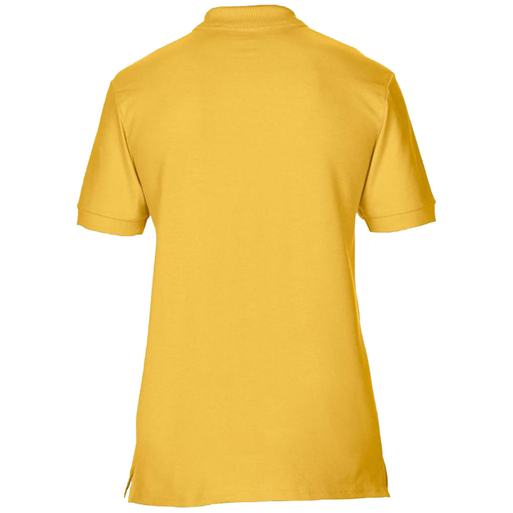 Gildan Men's Gold Premium Cotton Double Pique Polo Shirt