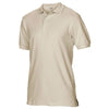 Gildan Men's Sand Premium Cotton Double Pique Polo Shirt