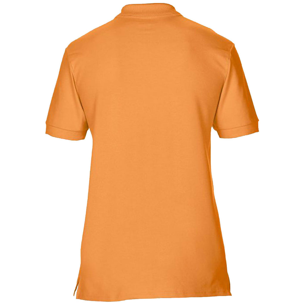 Gildan Men's Tangerine Premium Cotton Double Pique Polo Shirt