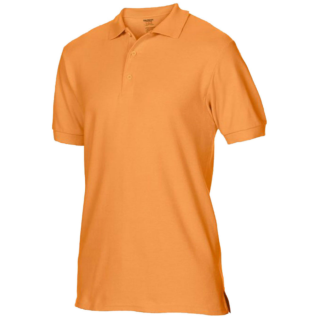 Gildan Men's Tangerine Premium Cotton Double Pique Polo Shirt