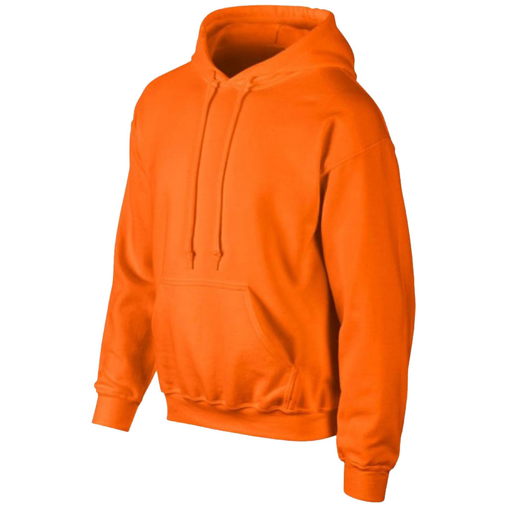 Gildan Men's Safety Orange DryBlend Hooded Sweatshirt