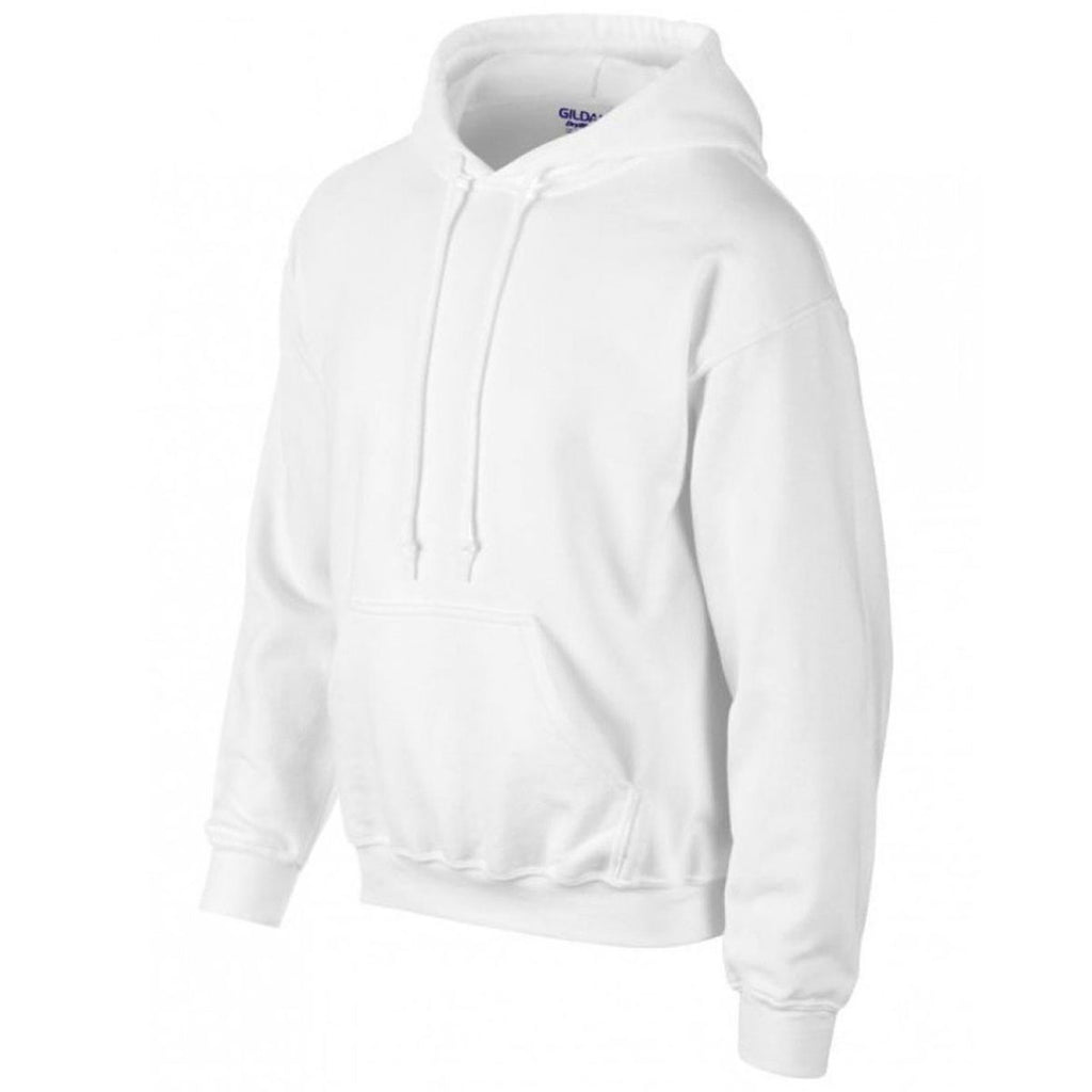 Gildan Men's White DryBlend Hooded Sweatshirt