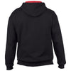 Gildan Men's Black/Red Heavy Blend Contrast Hooded Sweatshirt