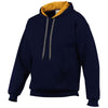 Gildan Men's Navy/Gold Heavy Blend Contrast Hooded Sweatshirt