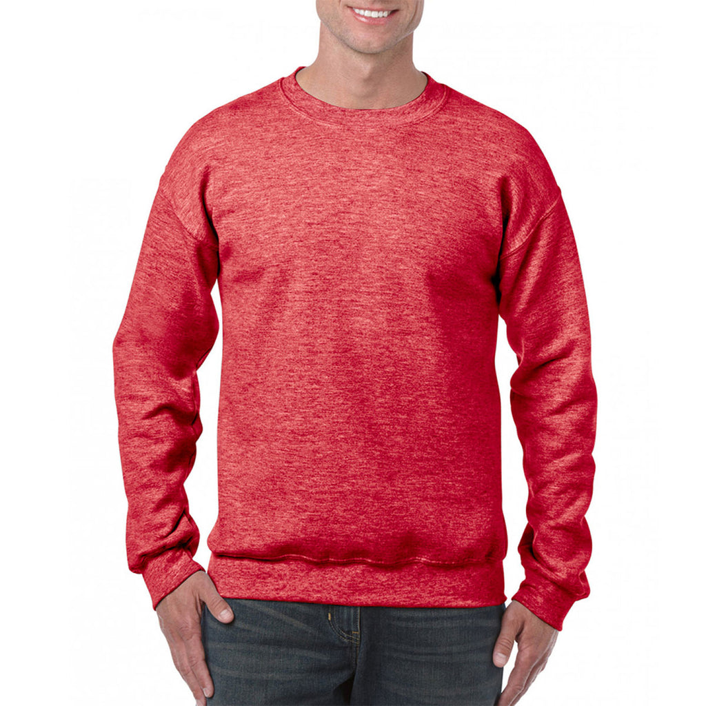 Gildan Men's Heather Sport Scarlet Red Heavy Blend Sweatshirt