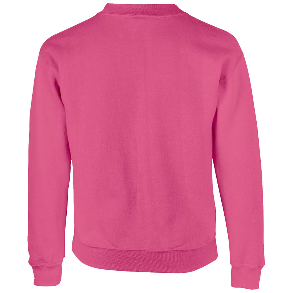 Gildan Youth Safety Pink Heavy Blend Drop Shoulder Sweatshirt