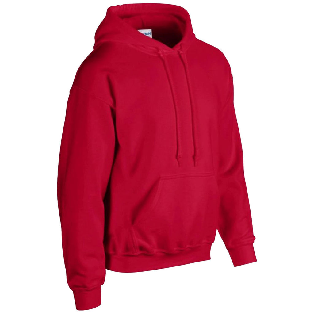 Gildan Men's Cherry Red Heavy Blend Hooded Sweatshirt