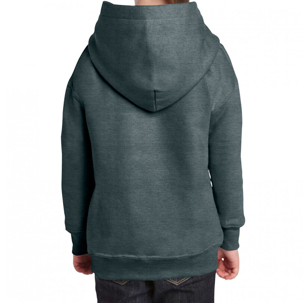 Gildan Youth Dark Heather Heavy Blend Hooded Sweatshirt