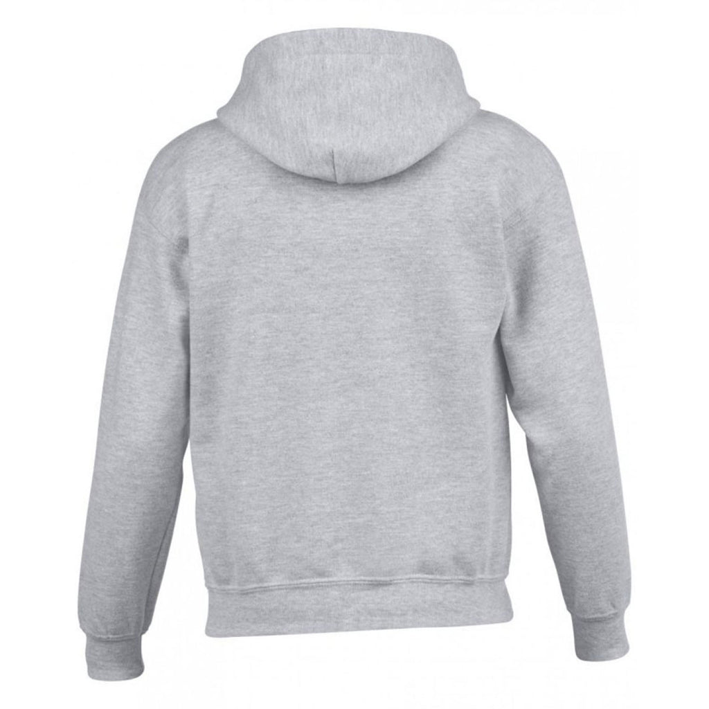 Gildan Youth Sport Grey Heavy Blend Hooded Sweatshirt