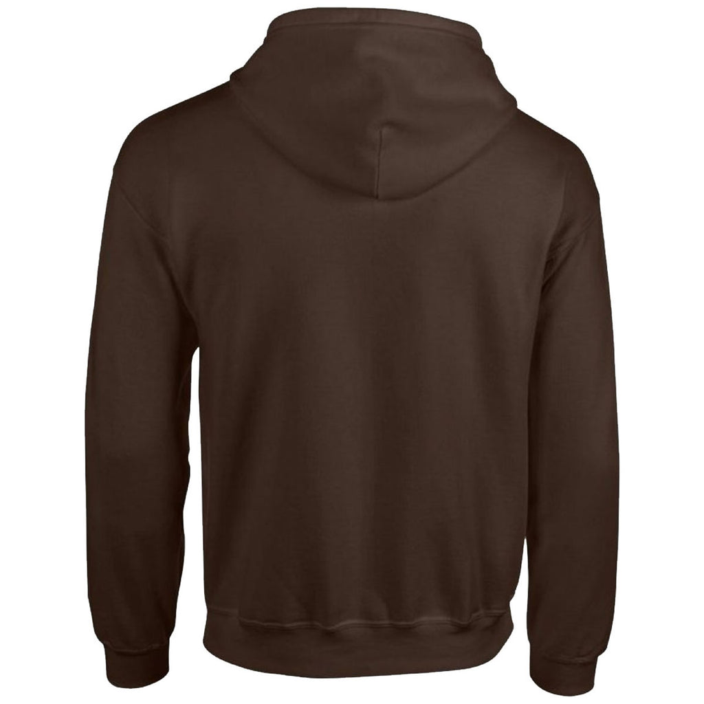 Gildan Men's Dark Chocolate Heavy Blend Zip Hooded Sweatshirt