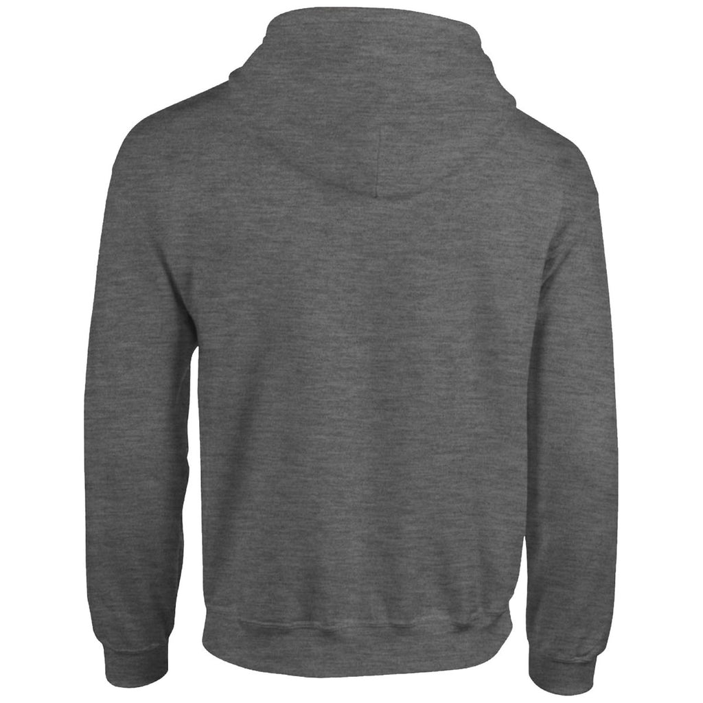 Gildan Men's Dark Heather Heavy Blend Zip Hooded Sweatshirt